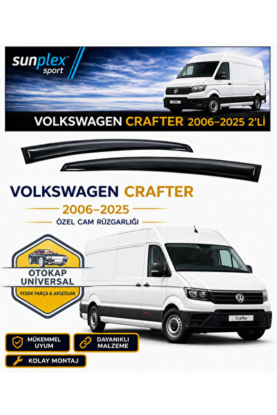 KAPOTO Volkswagen Crafter 2006-2025 Uyumlu Cam Rüzgarlığı Takım 2'li Takım Rü...
