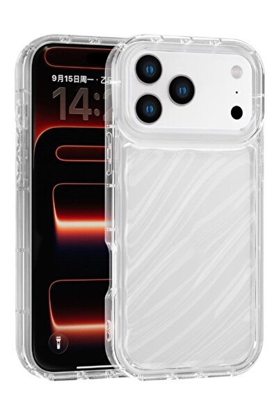 Vissona iPhone 17 Pro Max Uyumlu Telefon Kılıfı Kamera Çıkıntılı Kabartmalı P...