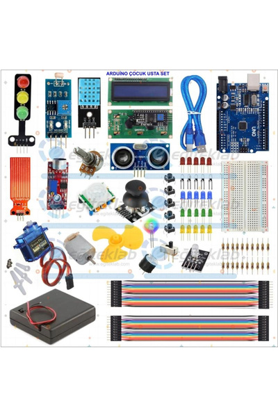 eğiteklab YENİ ROBOTİK KODLAMA ARDUİNO ÇOCUK USTA PROFESYONEL EĞİTİM SETİ