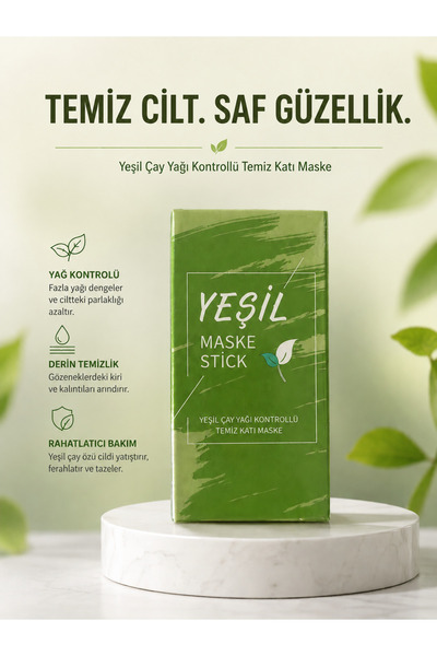 lasting beauty Yeşil Çay Özlü Siyah Nokta Ve Maskesi & Green Tea Mask Stick 4...