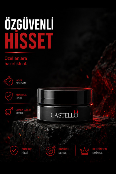 Castello 2’Li Erkek Kremi Uzun Süren Deneyim-For Men Premium Cream-Geciktir 100ml