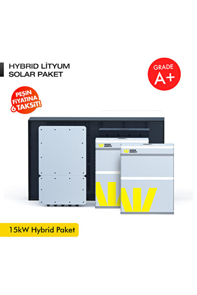 WERER ENERGY 15kW Hybrid Solar Paket - LiFePO4 Batarya/Inverter/Solar Panel