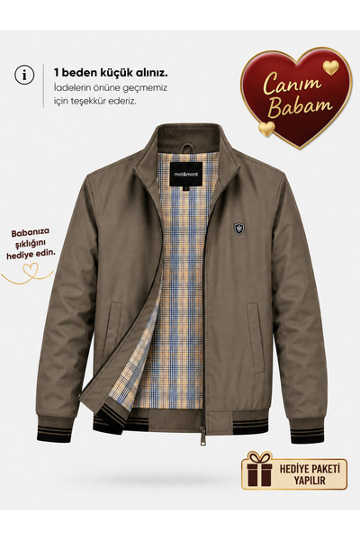 MOT&MONT Erkek Pamuk Polyester Karışım BONDED Kumaş Su ve RÜzgar Geçirmez Haf...