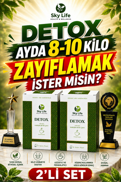 Sky Life Health & Wellness Detox Form Çayı - Diyet Çay FİT YAŞAM zayıflamak k...