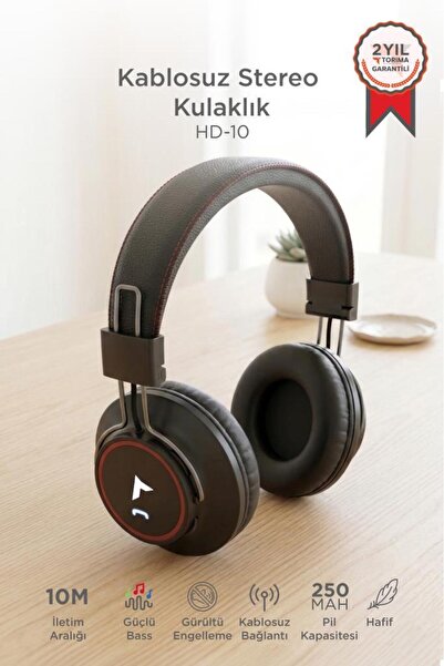 Torima Bluetooth Kulaklık Kafa Üstü Kablosuz Kulaklık HD10 Siyah