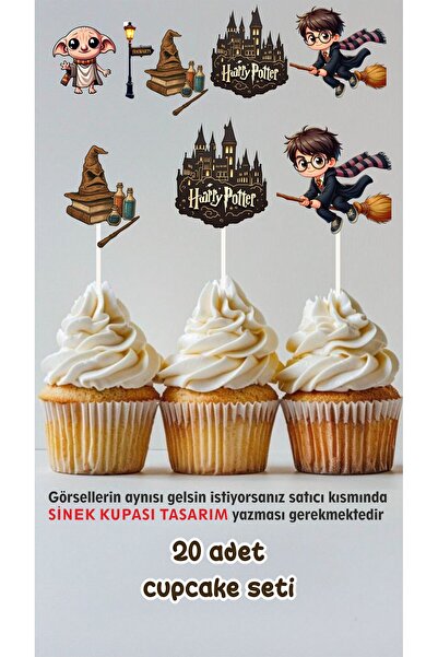Sinek Kupası Tasarım Harry Potter Temalı Konsept Kürdanlı Cupcake Süsü Doğum ...