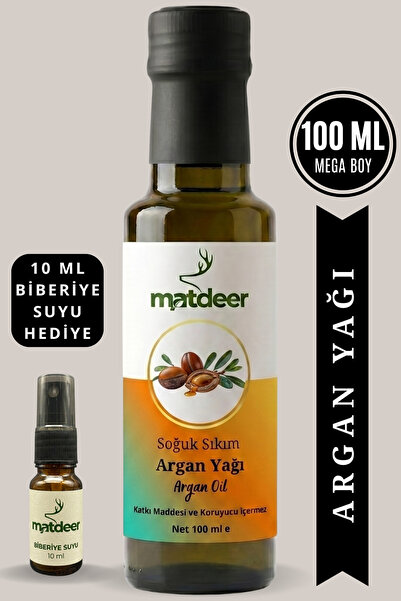 MATDEER 100 ml Argan Oil Cold Pressed - 100% Pure Hair and Skin Care Oil