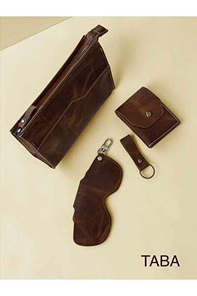 NZCLUB SET din piele de vacă 100% autentică (geantă de mână, portofel, husă p...