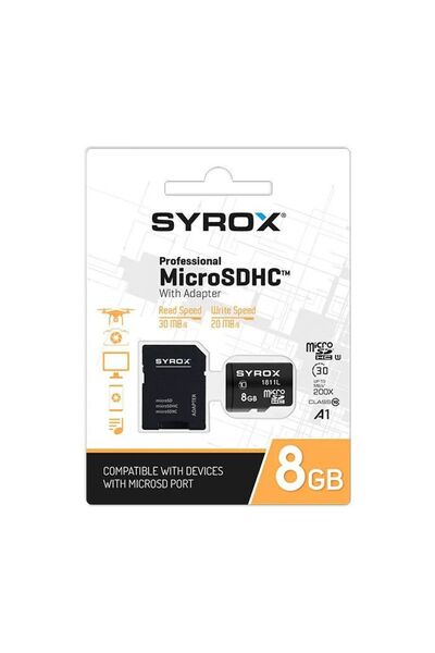 Syrox 8GB MİCRO SD KART(HAFIZA KARTI)