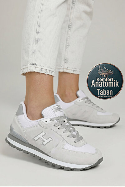 Hammer Jack Žene Muškarci Unisex Bele Sive Prave Kožne Nubuk Tenisice Ležerna...