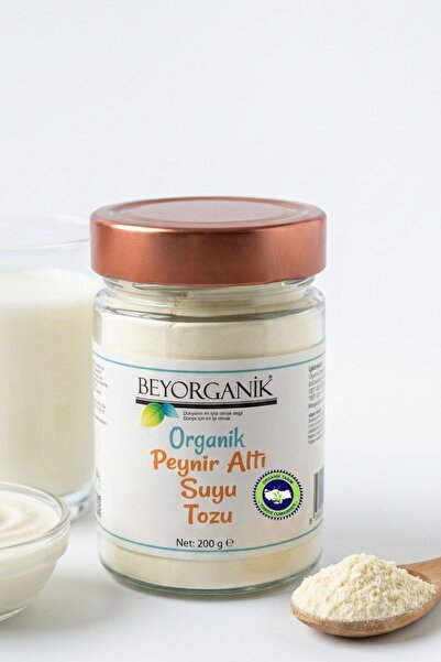 BEYORGANİK Organik Peynir Altı Suyu Tozu 200gr (PESTİSİT ANALİZLİ)
