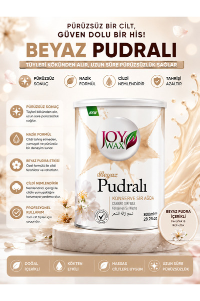 JOYWAX Joy Wax Konserve Sir Agda Beyaz Pudralı 800 Ml