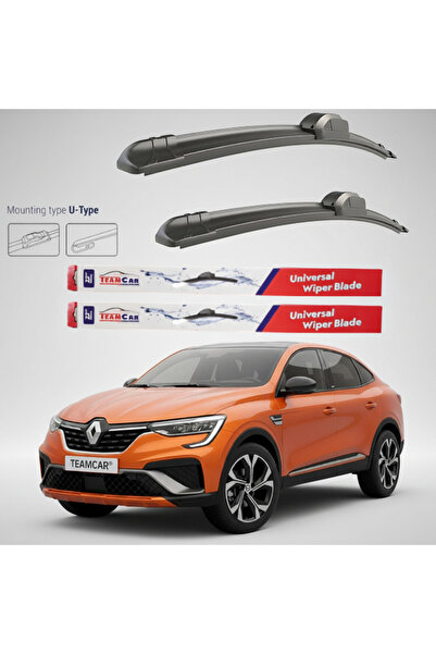TEAMCAR Renault Arkana (2021–2024) Lame ștergătoare TeamCar ®   Plat |   Set ...