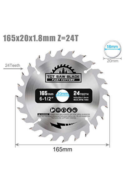 Choice 165x1.8x20x24T XCAN 165mm Circular Saw Blade TCT Carbide Saw Blade For...