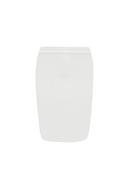 NO BRAND Fustă bandage elegantă - Alb, XS