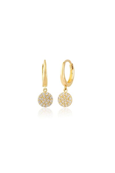Sembol Gold Taşlı Altın Küpe
