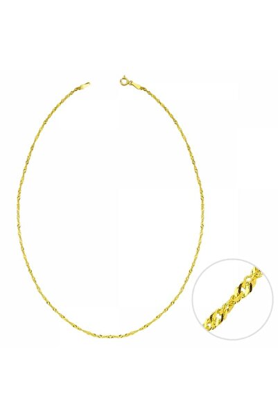 Sembol Gold 60 Cm Altın Singapur Zincir 1,40mm