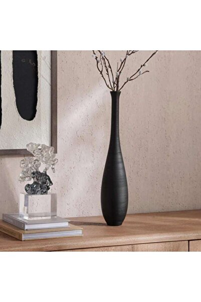 PAN HOME Olivia Terracotta Vase 9x9x46cm - Black