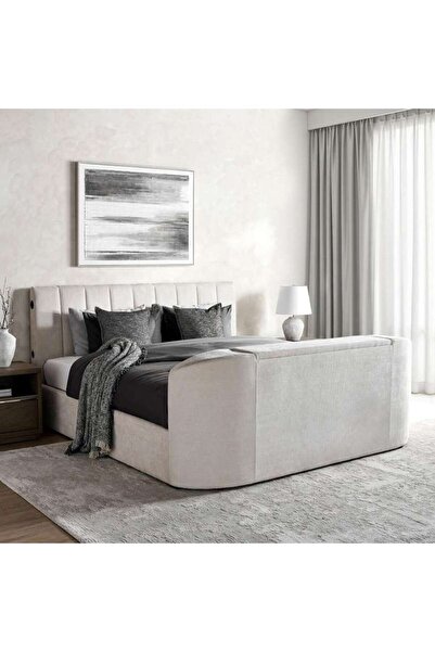 PAN HOME Vogue Super King Bed With Hydraulic 200x200- Beige