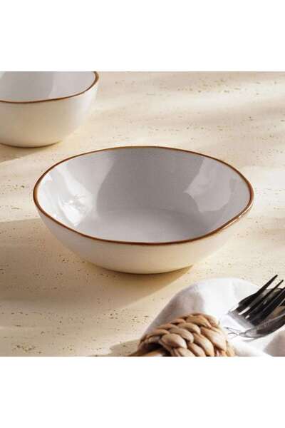 PAN HOME Umina Stoneware Salad Bowl Dia19cm -white