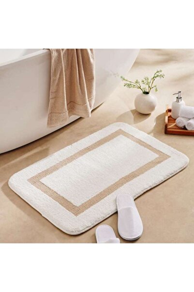 PAN HOME سجادة حمام رونالد ميموري فوم 55×85 سم - أبيض/بيج