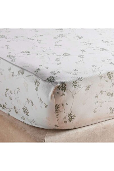 PAN HOME ملاءة سرير فاخرة من لوكس فلورينا مقاس 180×200+33 سم - أخضر