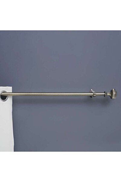 PAN HOME Hexagon 19/16mm Single Curtain Rod Extendable 132x365cm-antique Brass