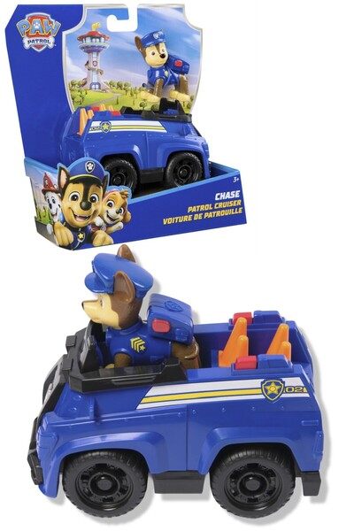 TOYFEST Paw Patrol Görev Aracı ve Kahraman Seti - Chase - 15 cm