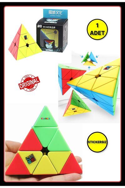 TOYFEST Moyu Pyramid V2 Cube - مكعب روبيك ذكي بدون ملصقات