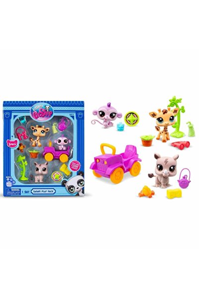 TOYFEST Littlest Pet Shop Minişler Safari Oyun Seti 3’lü Figür Seti S1 - 5 CM