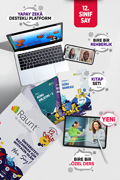 Raunt Premium YKS 2027 Sayısal Hazırlık Seti - 30 Canlı Özel Ders + Birebir S...
