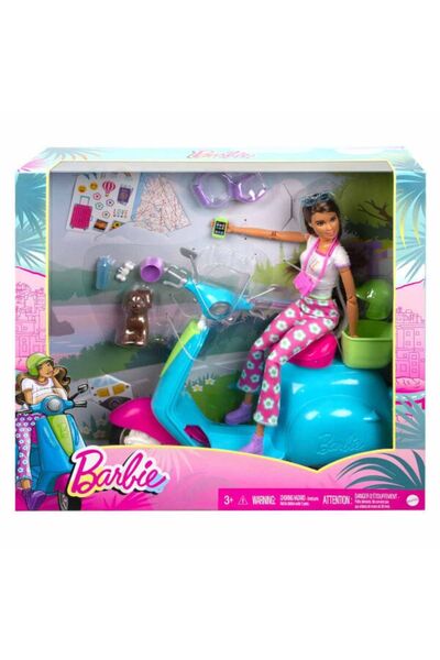 Barbie Eğlenceli Tatil Scooter Ve Aksesuarlar Hgm55