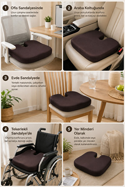 EpiRelax Ergonomik Oturma Yastığı Formunu Bozma Konforunu Sağla