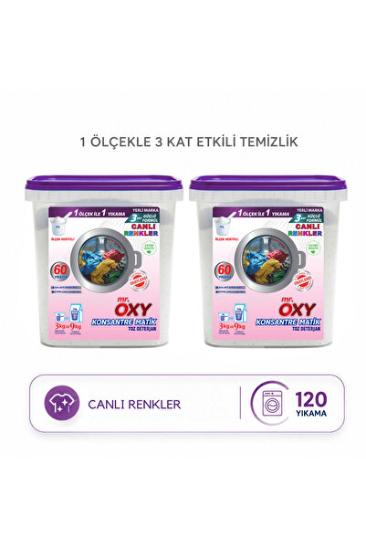 MR.OXY Mr. Oxy Konsantre Matik Toz Çamaşır Deterjanı 3 kg - Canlı Renkliler İ...