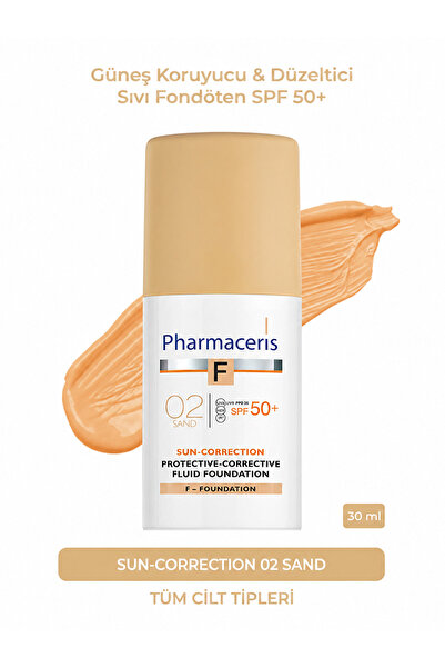 Pharmaceris Sun-Correction SPF 50+ (02 Sand) | Güneş Koruyucu & Düzeltici Sıv...