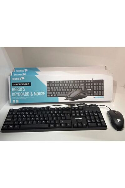 Bugatek BGROFS Kablolu Standart Klavye + Mouse Q Set