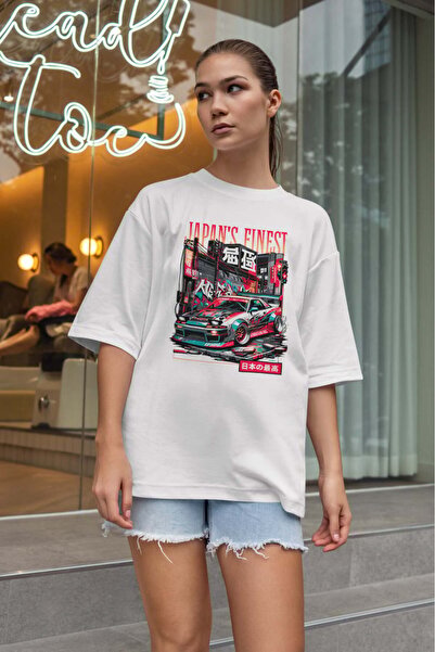 buzagi tasarım ürünleri Urban Oversize Unisex White T-Shirt
