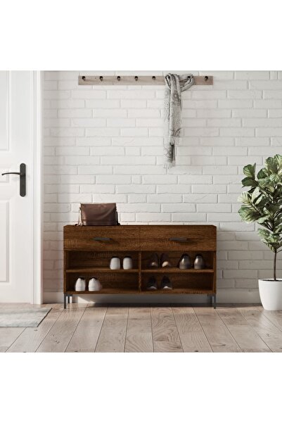 Concept Bancă de pantofi, stejar maro, 102x35x55 cm, lemn prelucrat