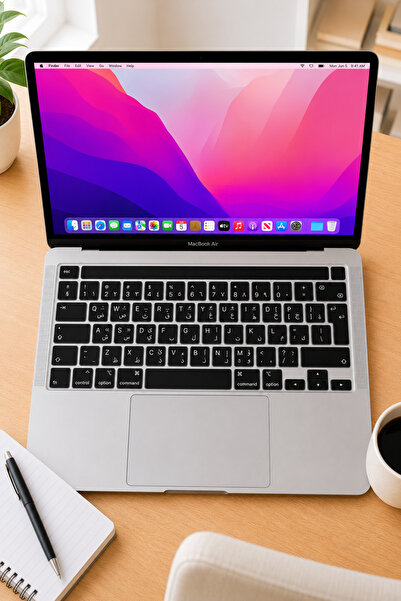 Mcstorey Arapça Klavye Macbook Pro Kılıf Klavye Koruyucu 13inç M1 M2 Çip A228...
