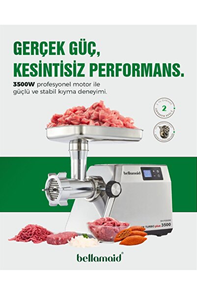 bellamaid Super Turbo Plus 3500 Et Kıyma ve Sucuk Dolum Makinesi | Paslanmaz ...