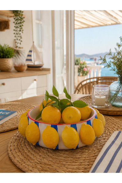 Eski Mahzen Design Dekoratif Limonlu Kase