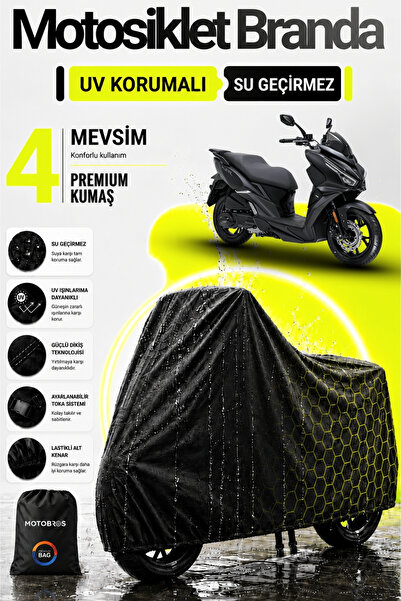 Motobros Motorcycle Tarpaulin Motor Cover Sym Jet 14 Compatible Blackshield B...