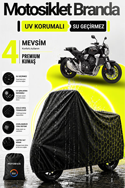 Motobros قماش القنب للدراجات النارية Honda CB1000R أسود مقاوم للماء ومتين (أع...