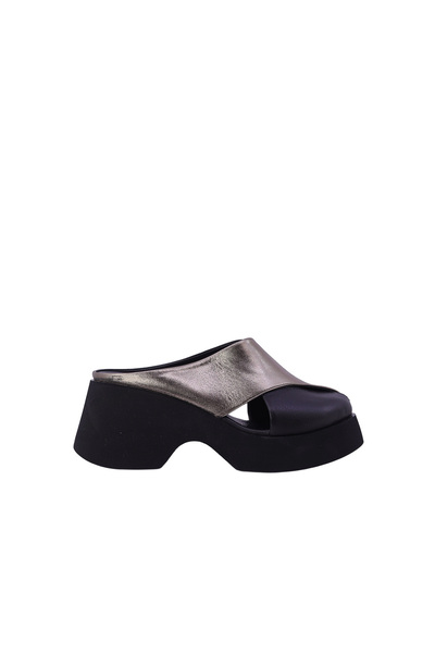 NATURSOFT 883649 Genuine Leather Wedge Heeled Women's Slippers