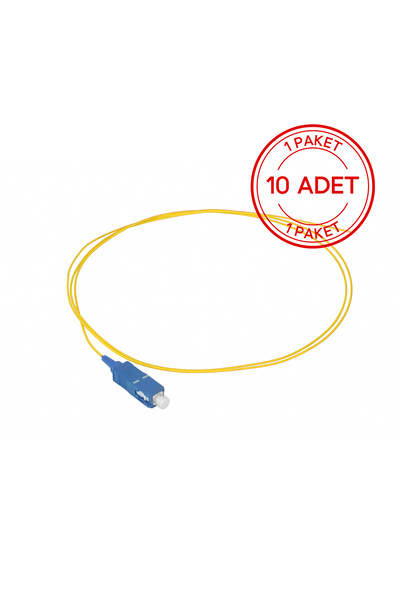 ALFAFONET SC/UPC Singlemode Tight Buffer 1 Metre Fiber Optik Pigtail 1 Paket ...