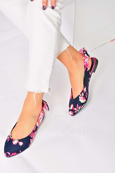 Fox Shoes Mornarsko plava/fuksija tkanina, ženska balerina D726495304