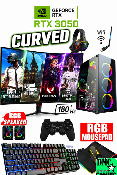 Dmc N263 Windows 11 Ryzen 5 5500,16GB,1TB HDD,256GB SSD,RTX3050,24''180hz 0yu...