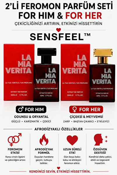 la mia verita Feromon Parfüm Seti - FOR HIM & FOR HER - Afrodizyaklı Etki Sen...