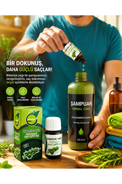 navaem new %100 dogal 20 ml Biberiye Yağı Saç Dökülmesine Karşı Doğal Çözüm