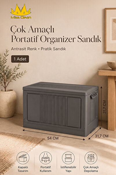 Miss Clean ( 1 ADET ) Çok Amaçlı Portatif Istiflenebilir Organizer Sandık Ant...
